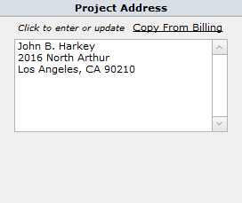 project address