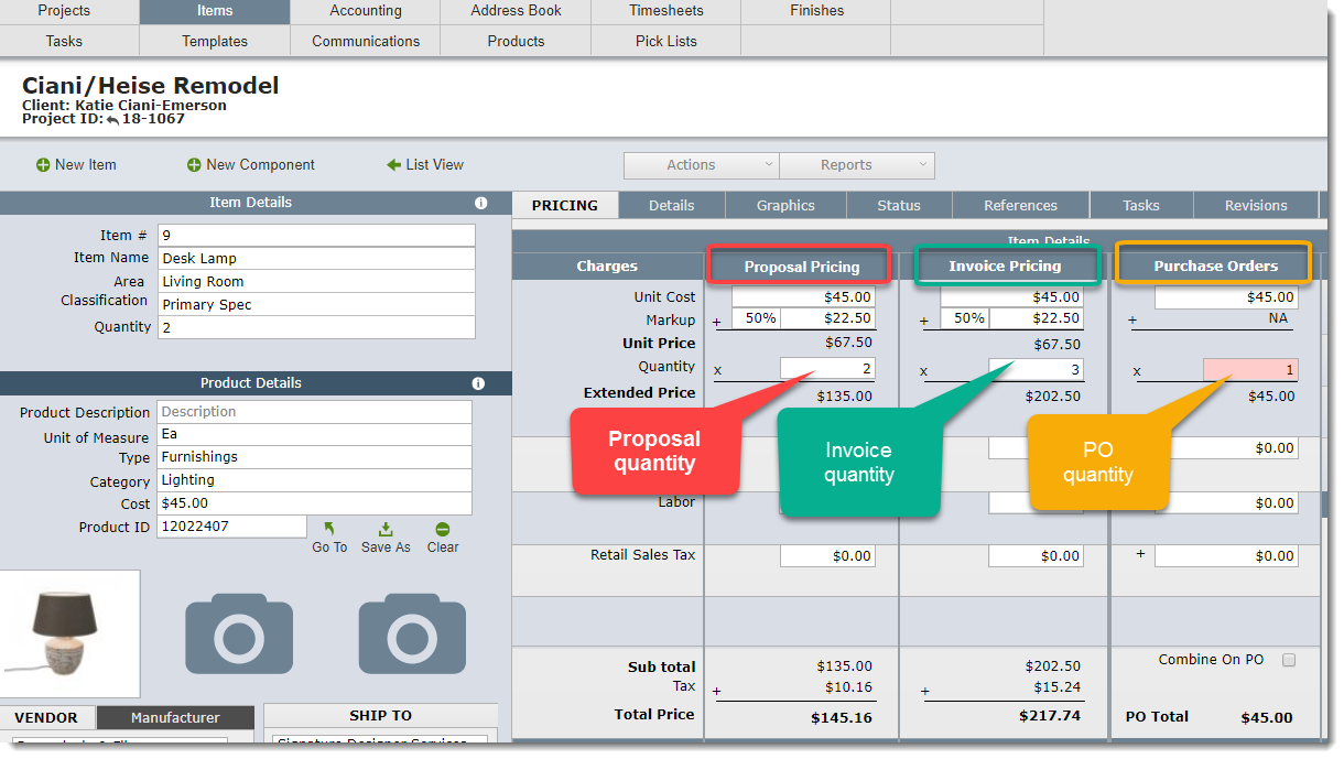 pricing example